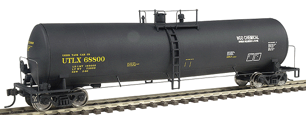 Gold Line(TM) 23,000 Gallon Funnel-Flow Tank Car - Single Car - Ready to Run -- NGO-Chemical (UTLX)