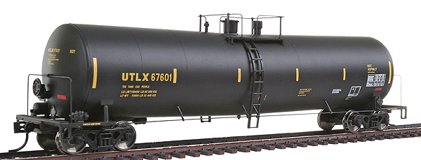 Gold Line(TM) 23,000-Gallon Funnel-Flow Tank Car - Ready to Run -- UTLX #67601 (black w/Conspicuity Markings)