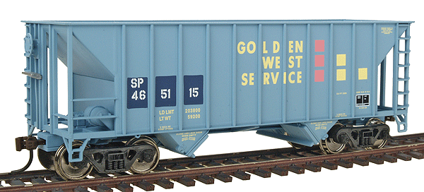 Gold Line(TM) Greenville 100-Ton 2-Bay Hopper - Ready to Run -- Golden West - Southern Pacific(TM) "Patch"