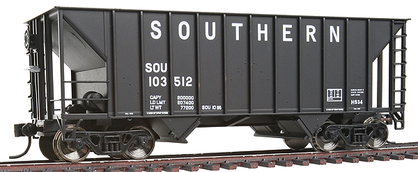 Greenville 100-Ton 2-Bay Hopper - Ready to Run - Gold Line(TM) -- Southern Railway #103512 (black)