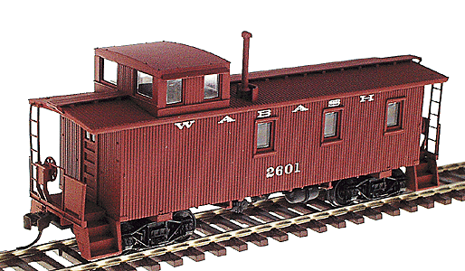 30' Wood, 3-Window Caboose w/Offset Cupola (Ready to Run) -- Wabash
