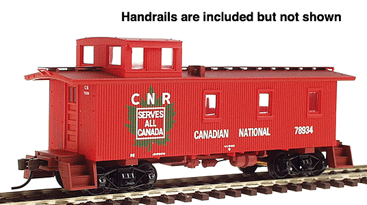 30' Wood, 3-Window Caboose w/Offset Cupola (Ready to Run) -- Canadian National