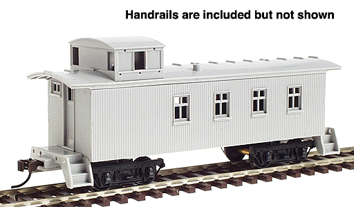 4-Window Wood Caboose - Ready to Run -- Undecorated