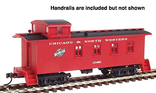 4-Window Wood Caboose - Ready to Run -- Chicago & North Western