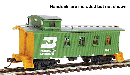 4-Window Wood Caboose - Ready to Run -- Burlington Northern