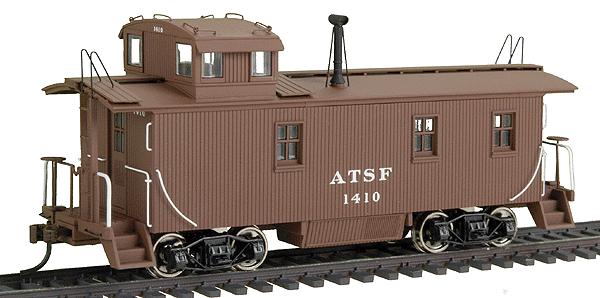 Platinum Line(TM) Santa Fe 1300-Series Wood Caboose (Waycar) Ready to Run -- ATSF Lettering; 1943 to Retirement