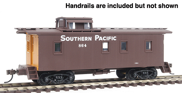 SP Class C-30-1 Wooden Caboose - Assembled -- Southern Pacific - Modern Gothic Lettering