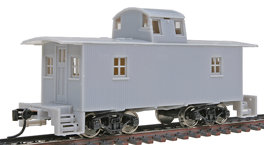 Platinum Line(TM) Pennsylvania N6B Wood Cabin Car (Caboose) Ready to Run -- Undecorated w/Center Cupola (Some Assembly Required)