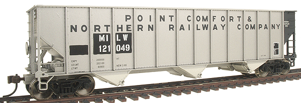 Gold Line(TM) Bethlehem 4000 Cubic Foot 3-Bay Hopper - Assembled 6-Packs -- Milwaukee Road - "Patched" Ex-Point Comfort & Northern