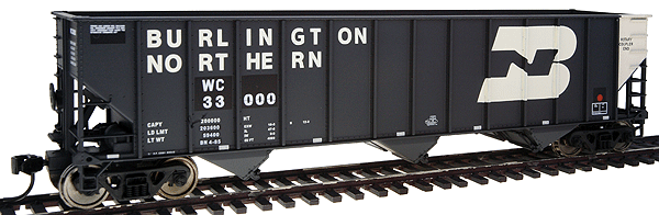 Gold Line(TM) Bethlehem 4000 Cubic Foot 3-Bay Hopper 6-Pack - Ready to Run -- Wisconsin Central ("Patched" Ex-BN Car)