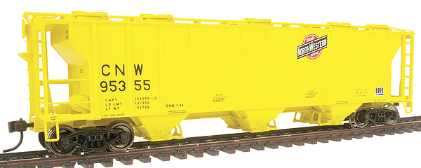 Gold Line(TM) PS-2 2893 Cubic Foot 3-Bay Covered Hopper - Ready to Run -- Chicago & North Western(TM)