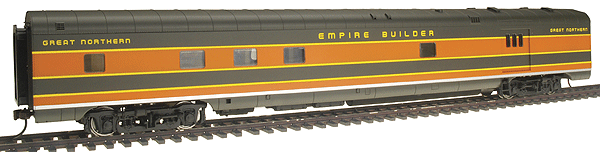 ACF Baggage-Dormitory - Ready to Run -- Great Northern #1200-1205 (Empire Builder, Omaha Orange, Pullman green)