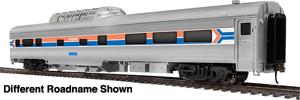 Budd Streamlined 46-Seat Vista Dome Coach -- Great Northern (orange, green w/name in letterboard) (Not Produced)