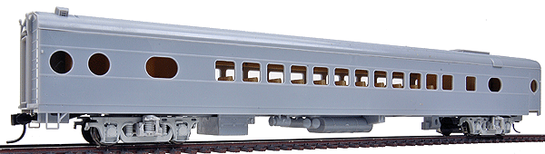 Undecorated Late Milwaukee Road Streamlined Car -- #498-Series Coach w/Straight Sills, 8' Nystorm Trucks & Disc Brakes