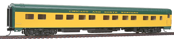Pullman-Standard 12 Double Bedroom Sleeper - Ready to Run -- Chicago & North Western(TM) (yellow, green)