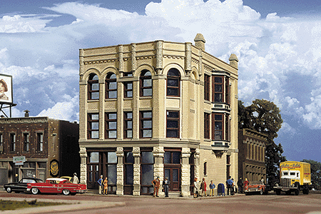 Cornerstone Series(R) Built-ups -- Walthers Water Street Building 7-3/4 x 4-3/4 x 7-1/8"  19.4 x 11.9 x 17.8