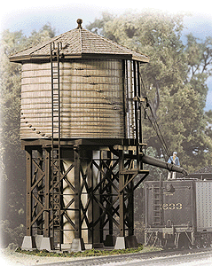 Cornerstone Series(R) Built-ups - Wood Water Tank -- Cream 3-1/2 x 3-7/8 x 6-5/8" 8.7 x 9.6 x 16.5cm
