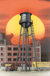 City Water Tower - Built-ups -- Assembled - Black - 3-3/4 x 3-3/4 x 11"  9.3 x 9.3 x 27.5cm-2