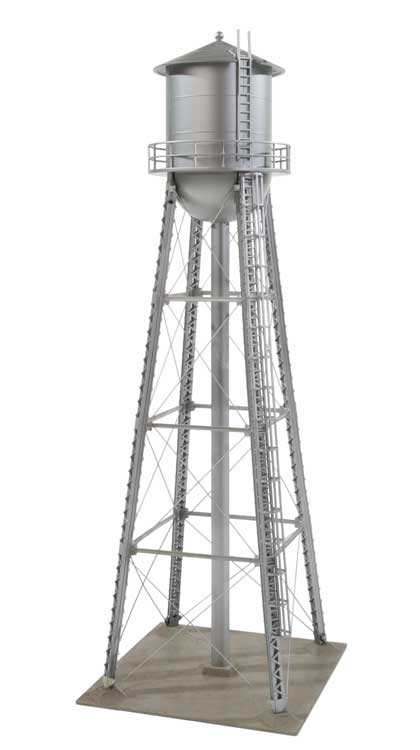 City Water Tower - Built-ups -- Assembled - Silver - 3-3/4 x 3-3/4 x 11"  9.3 x 9.3 x 27.5cm-3