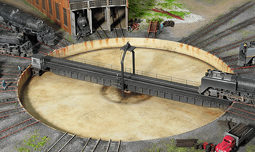 Cornerstone Series(R) Built-ups Engine Servicing Facility Series -- Modern 130' Turntable (Assembled, Motorized, Programmable Indexing)