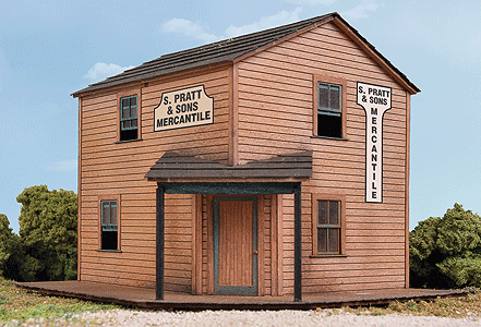 Cornerstone Series(R) Lasercut Boomtown USA Kit -- Corner Business 3-1/2 x 3-1/4 x 2-7/8"  8.8 x 8.2 x 7.3cm