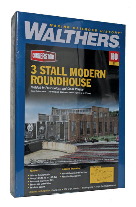3-Stall Modern Roundhouse -- Kit-3