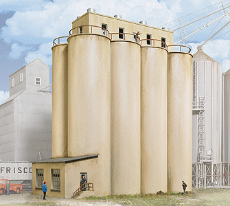 Modern Grain Head House w/Silos -- Kit - 9-1/2 x 5 x 11"  24.1 x 12.7 x 27.9cm-1