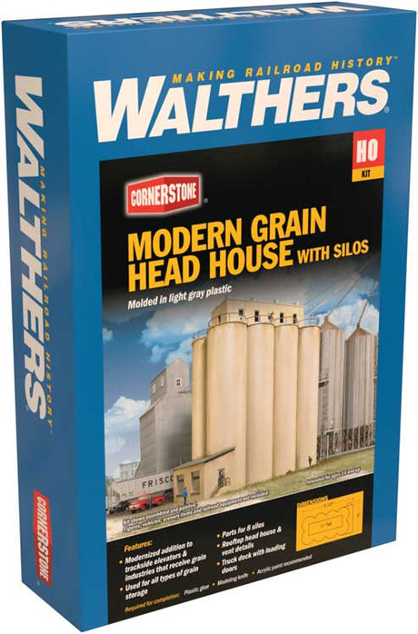 Modern Grain Head House w/Silos -- Kit - 9-1/2 x 5 x 11"  24.1 x 12.7 x 27.9cm-3