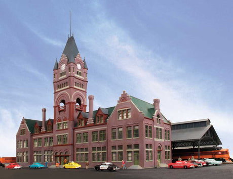 Milwaukee Everett Street Station and Train Shed -- Kit - Station Measures: 25-5/32 x 8-13/32 x 22"  63.8 x 21.3 x 55.8cm