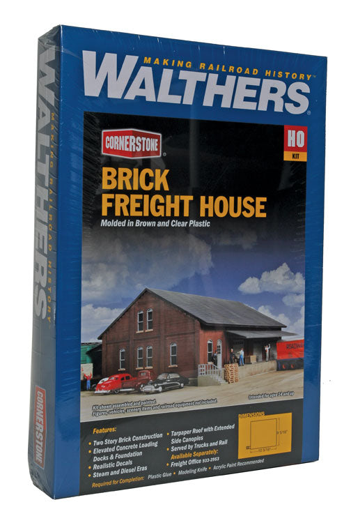 Brick Freight House -- Kit - 9-3/4 x 9-3/8 x 4-3/8"  24.8 x 23.8 x 11.1cm-3