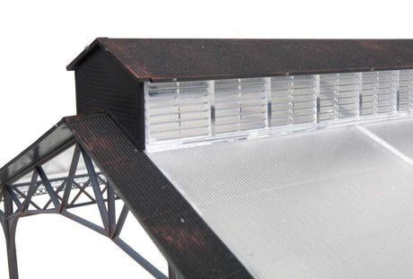 Train Shed with Clear Roof -- Kit: 22-3/8 x 11-9/16 x 6-1/4"  56.8 x 29.3 x 15.8cm-2