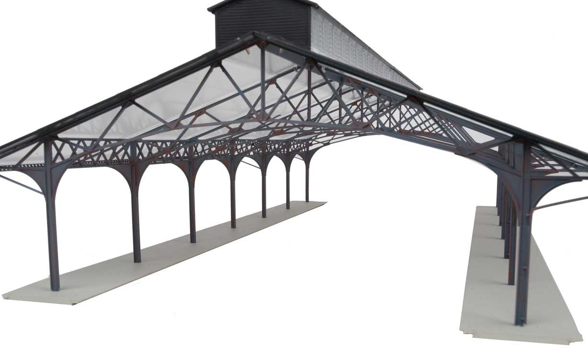 Train Shed with Clear Roof -- Kit: 22-3/8 x 11-9/16 x 6-1/4"  56.8 x 29.3 x 15.8cm-3