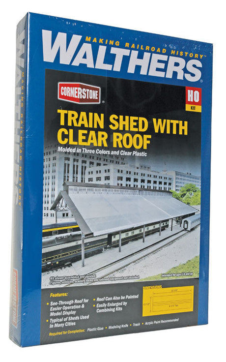 Train Shed with Clear Roof -- Kit: 22-3/8 x 11-9/16 x 6-1/4"  56.8 x 29.3 x 15.8cm-4