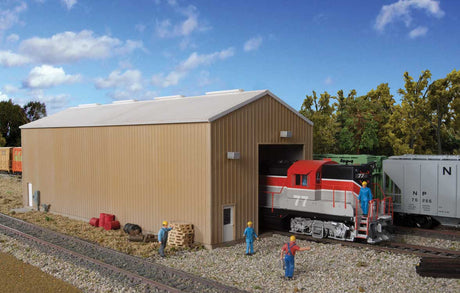 Modern Single-Track Engine House -- Kit - 11 x 4-1/4 x 4-1/4"  27.9 x 10.7 x 10.7cm-1