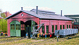 2-Stall Enginehouse -- Kit - 12-3/4 x 7 x 5-1/4"  31.8 x 17.5 x 13.1cm - Holds Locos To 11-5/8" 2-1