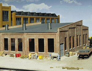 Three-Stall Roundhouse -- Kit - 14 x 14-1/4 x 4-11/16"  35.6 x 36.2 x 11.9cm-1