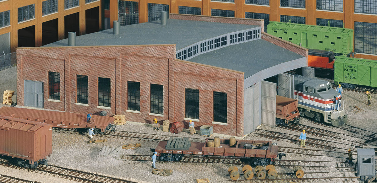 Three-Stall Roundhouse -- Kit - 14 x 14-1/4 x 4-11/16"  35.6 x 36.2 x 11.9cm-2