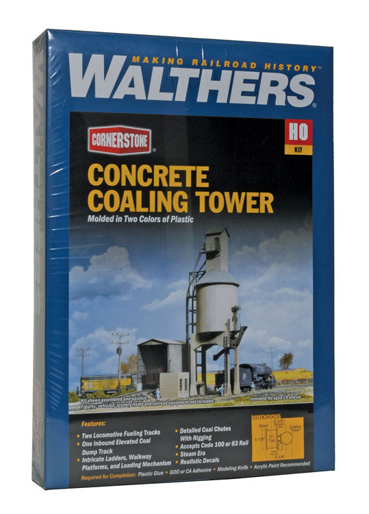 Concrete Coaling Tower -- Kit - Tower & Shed: 6-3/8 x 4-1/8 x 11"  10.5 x 16.2 x 27.9cm-3