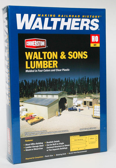 Walton and Sons Lumber Company -- Kit - Main Building: 9 x 9 x 4-1/2"; Office: 3 x 4-1/2 x 2-1/2"-2