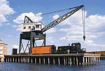 Pier & Traveling Crane -- Kit - Pier: 12-5/8 x 5-3/4 x 1-1/2"; Crane: 4 x 4 x 9-1/8"-1