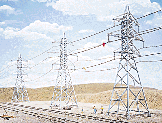 High-Voltage Transmission Tower -- pkg(4) - Kit - 2-1/2 x 2-1/2 x 9-3/8"   6.4 x 6.4 x 23.8cm-1