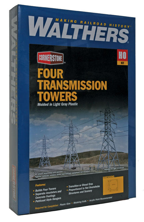 High-Voltage Transmission Tower -- pkg(4) - Kit - 2-1/2 x 2-1/2 x 9-3/8"   6.4 x 6.4 x 23.8cm-3