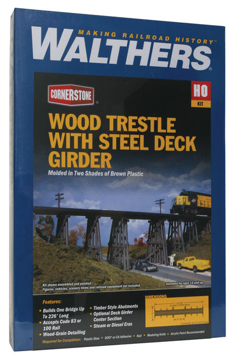 Trestle w/Deck Girder Bridge -- Kit - 15-1/2 x 4 x 4"  38.7 x 10 x 10cm-3