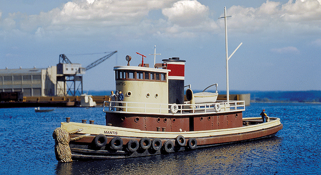 Railroad Tugboat -- Kit - 13 x 3-1/2 x 3-7/8"  32 x 8.7 x 9.6cm-1