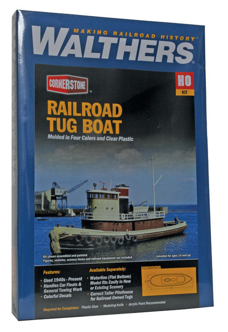 Railroad Tugboat -- Kit - 13 x 3-1/2 x 3-7/8"  32 x 8.7 x 9.6cm-2
