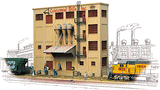 Centennial Mills Background Building -- Kit - 10-3/16 x 1-15/16 x 8-7/16"  25.4 x 4.8 x 21cm-1