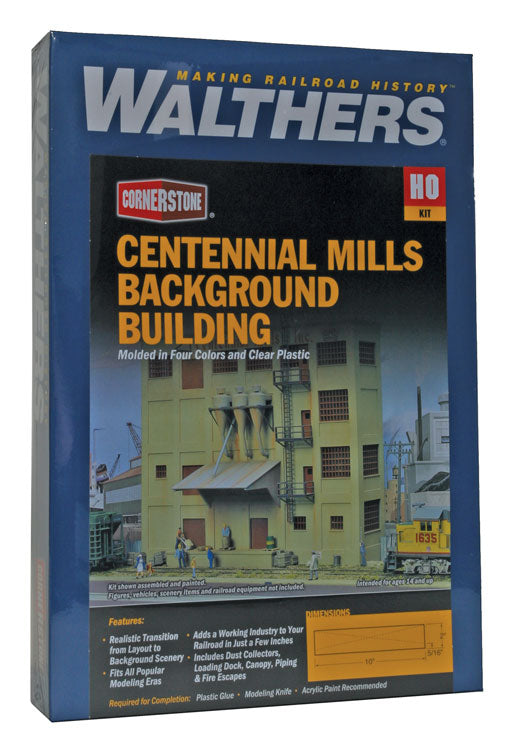 Centennial Mills Background Building -- Kit - 10-3/16 x 1-15/16 x 8-7/16"  25.4 x 4.8 x 21cm-3