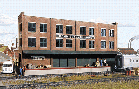 Commissary/Freight Transfer Background Building -- Kit - 12-5/8 x 3-1/4 x 6-1/8"  32 x 8.2 x 15.5cm-1