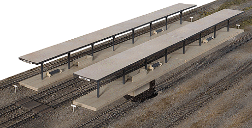 Butterfly Style Station Platform Shelter -- Kit - pkg(4) Each Section: 11 x 2-1/8 x 2-1/4"  27.5 x 5.3 x 5.6cm-1