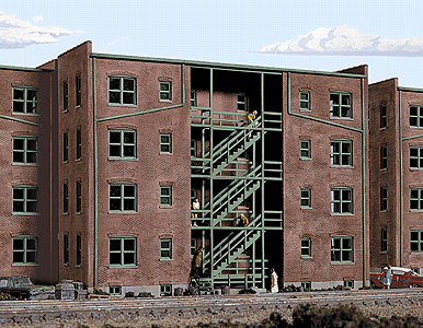Parkview Terrace Background Building -- Kit - 7-3/4 x 2-3/16 x 6"  19.7 x 5.6 x 15.2cm-1